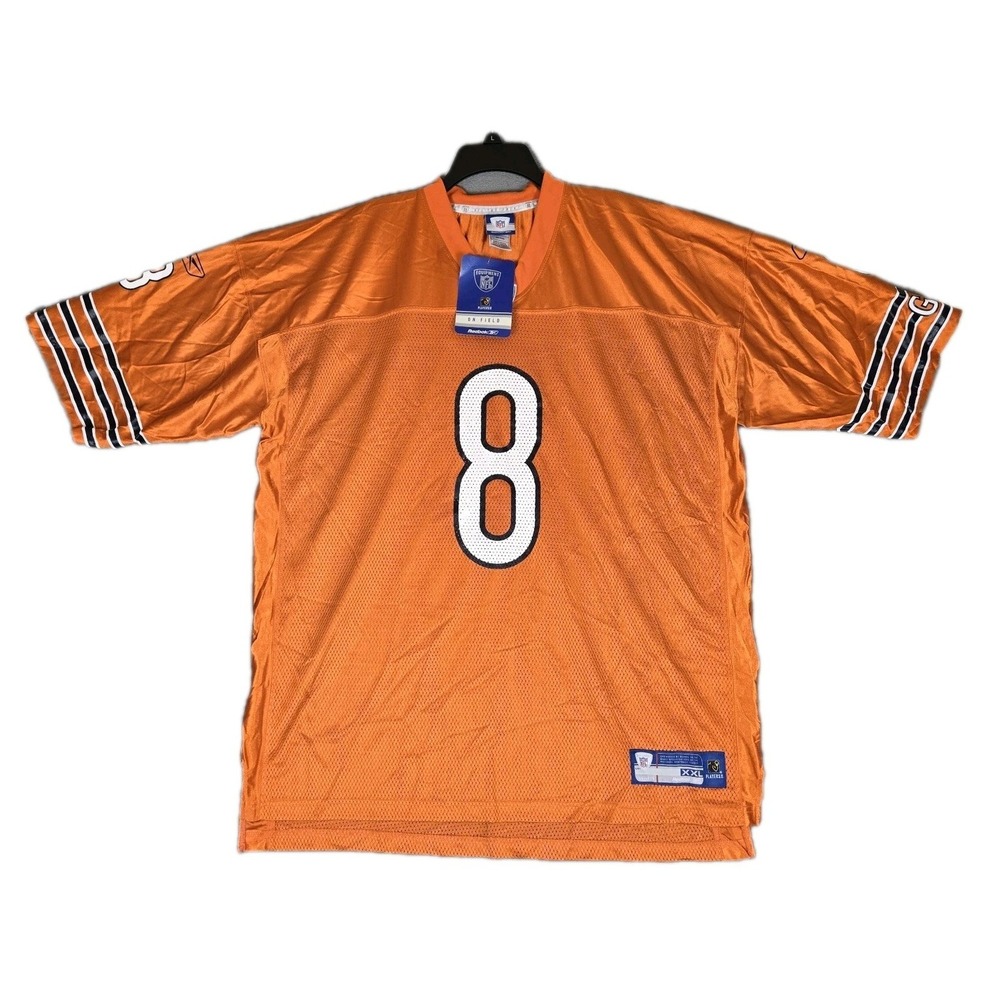 Vintage Chicago Bears Rex Grossman #8 Sewn Reebok Jersey Orange Mens 2XL NWT